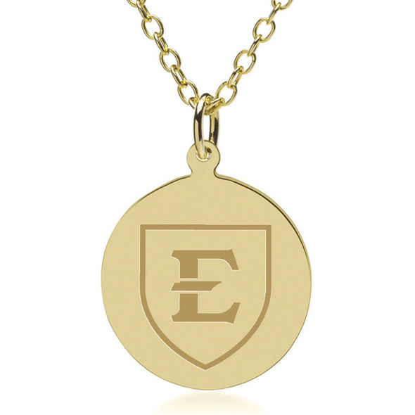 East Tennessee State 14K Gold Pendant & Chain Shot #1
