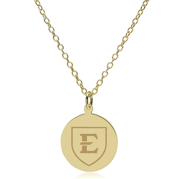 East Tennessee State 14K Gold Pendant &amp; Chain Shot #2
