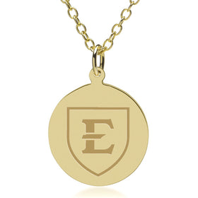 East Tennessee State 18K Gold Pendant & Chain Shot #1