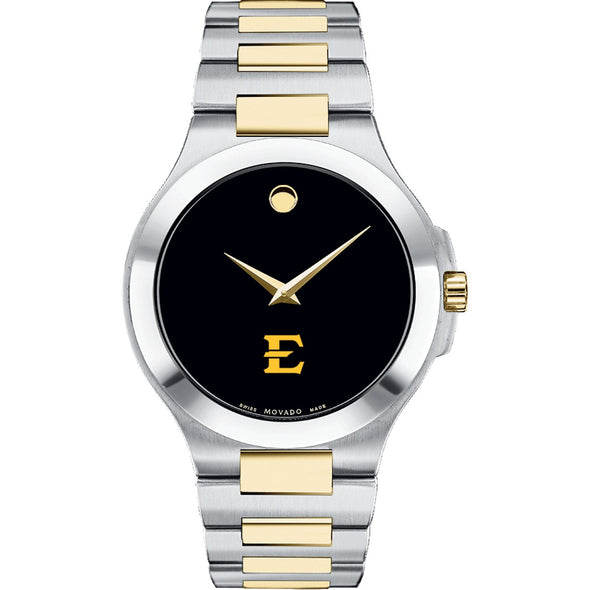 East Tennessee State Men&#39;s Movado Collection Two-Tone Watch with Black Dial Shot #2