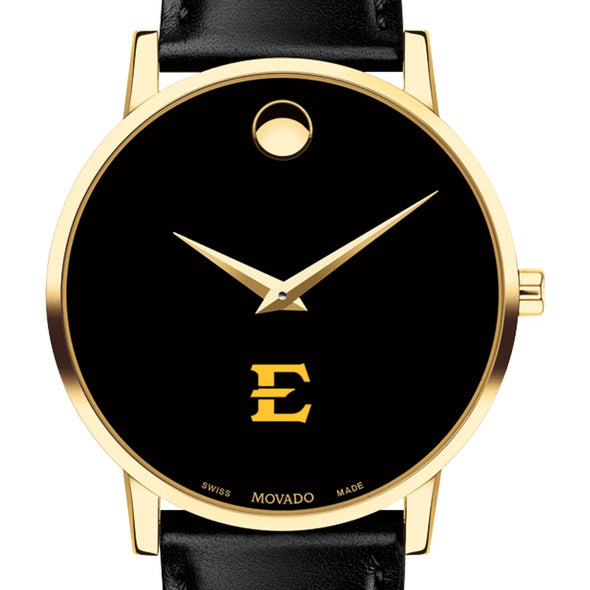 East Tennessee State Men&#39;s Movado Gold Museum Classic Leather Shot #1