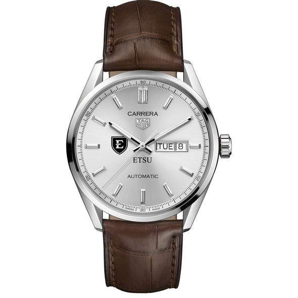 East Tennessee State Men&#39;s TAG Heuer Automatic Day/Date Carrera with Silver Dial Shot #2