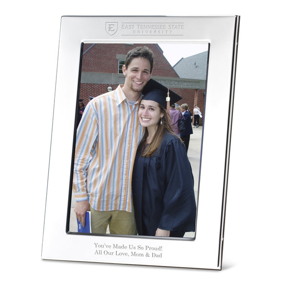 East Tennessee State Polished Pewter 5x7 Picture Frame Shot #1