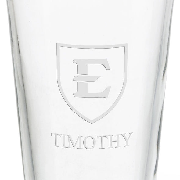 East Tennessee State University 16 oz Pint Glass- Set of 2 Shot #3