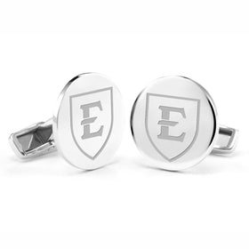 East Tennessee State University Cufflinks in Sterling Silver Shot #1