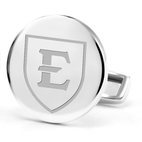 East Tennessee State University Cufflinks in Sterling Silver Shot #2