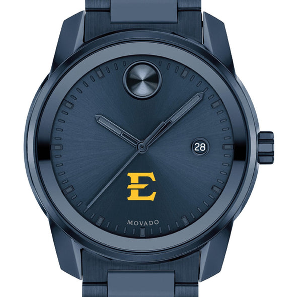 East Tennessee State University Men&#39;s Movado BOLD Blue Ion with Date Window Shot #1