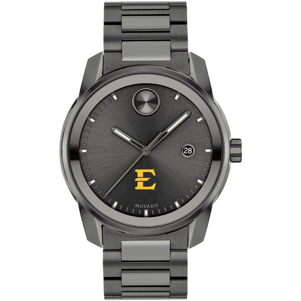 East Tennessee State University Men&#39;s Movado BOLD Gunmetal Grey with Date Window Shot #2