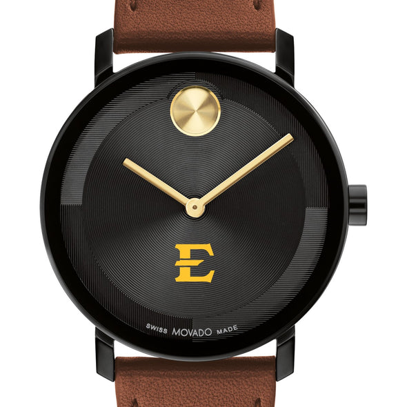 East Tennessee State University Men&#39;s Movado BOLD with Cognac Leather Strap Shot #1