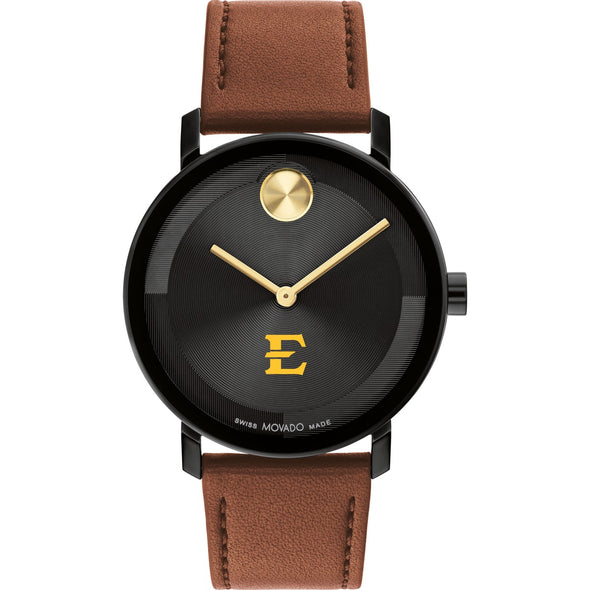 East Tennessee State University Men&#39;s Movado BOLD with Cognac Leather Strap Shot #2
