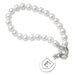 East Tennessee State University Pearl Bracelet with Sterling Silver Charm