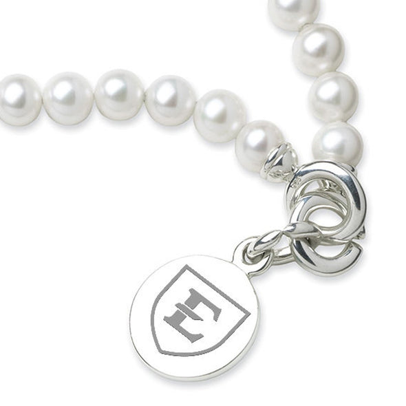 East Tennessee State University Pearl Bracelet with Sterling Silver Charm Shot #2