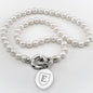 East Tennessee State University Pearl Necklace with Sterling Silver Charm Shot #1