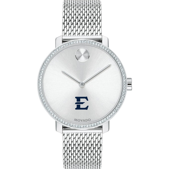 East Tennessee State Women&#39;s Movado Bold with Crystal Bezel &amp; Mesh Bracelet Shot #2