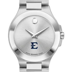 East Tennessee State Women&#39;s Movado Collection Stainless Steel Watch with Silver Dial Shot #1