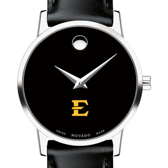 East Tennessee State Women&#39;s Movado Museum with Leather Strap Shot #1