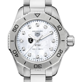 East Tennessee State Women&#39;s TAG Heuer Steel Aquaracer with Diamond Dial Shot #1