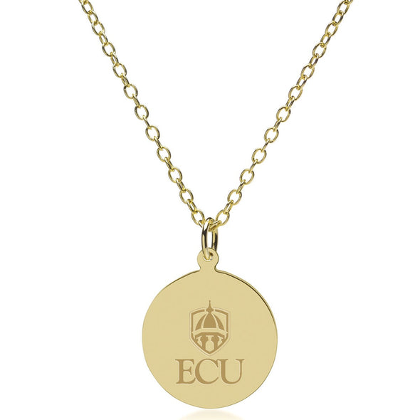 ECU 18K Gold Pendant & Chain Shot #2