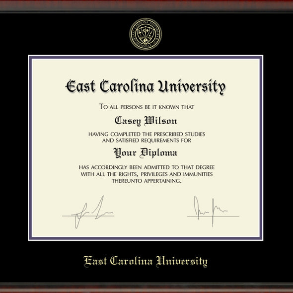 ECU Diploma Frame, the Fidelitas Shot #2