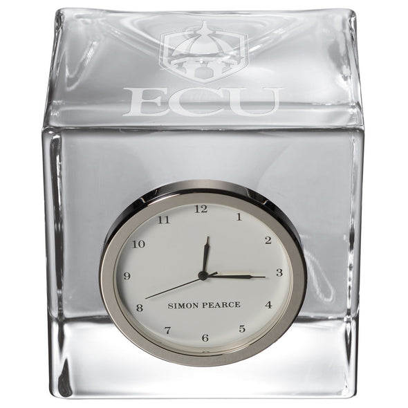 ECU Glass Desk Clock by Simon Pearce Shot #2