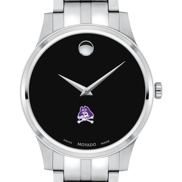 ECU Men's Movado Collection Stainless Steel Watch with Black Dial Shot #1