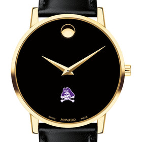 ECU Men's Movado Gold Museum Classic Leather Shot #1