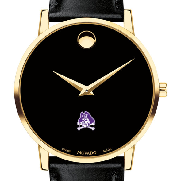 ECU Men's Movado Gold Museum Classic Leather Shot #1