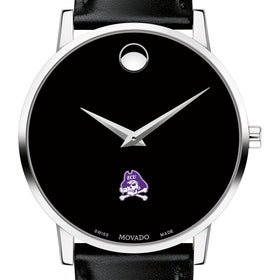 ECU Men&#39;s Movado Museum with Leather Strap Shot #1