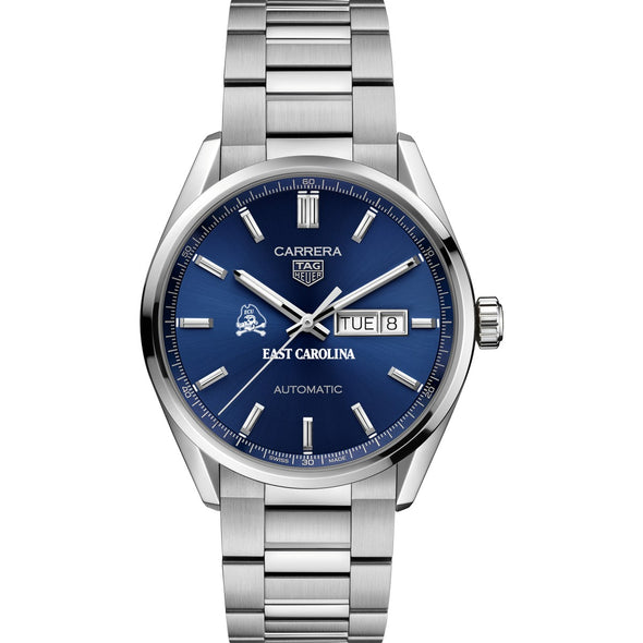 ECU Men&#39;s TAG Heuer Carrera with Blue Dial &amp; Day-Date Window Shot #2