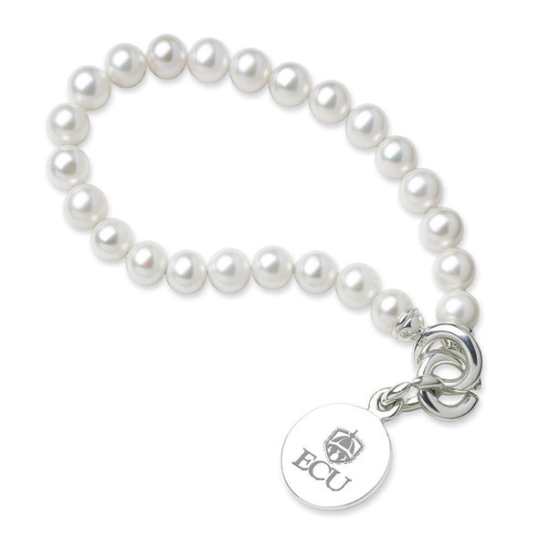 ECU Pearl Bracelet with Sterling Silver Charm Shot #1