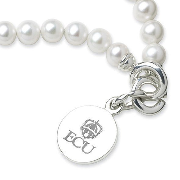ECU Pearl Bracelet with Sterling Silver Charm Shot #2