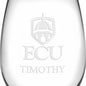 ECU Stemless Wine Glasses Made in the USA - Set of 2 Shot #3