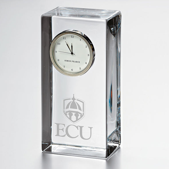 ECU Tall Glass Desk Clock by Simon Pearce Shot #1