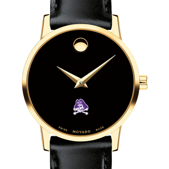 ECU Women's Movado Gold Museum Classic Leather Shot #1