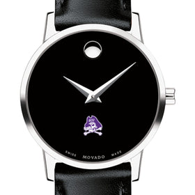 ECU Women&#39;s Movado Museum with Leather Strap Shot #1