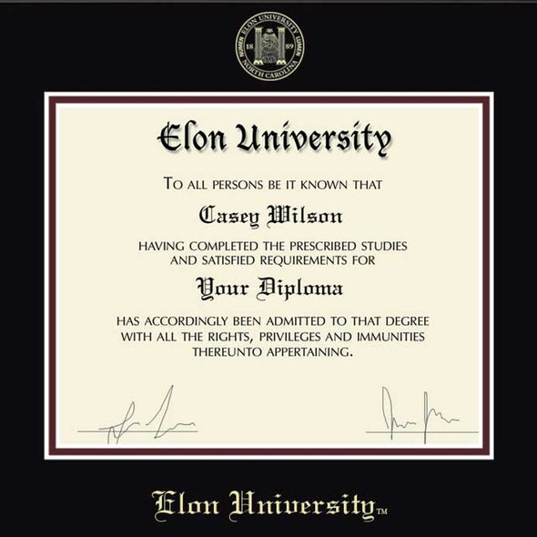 Elon Diploma Frame, the Fidelitas Shot #2