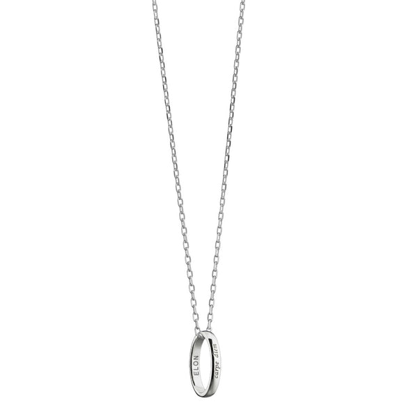 Elon Monica Rich Kosann "Carpe Diem" Poesy Ring Necklace in Silver Shot #2