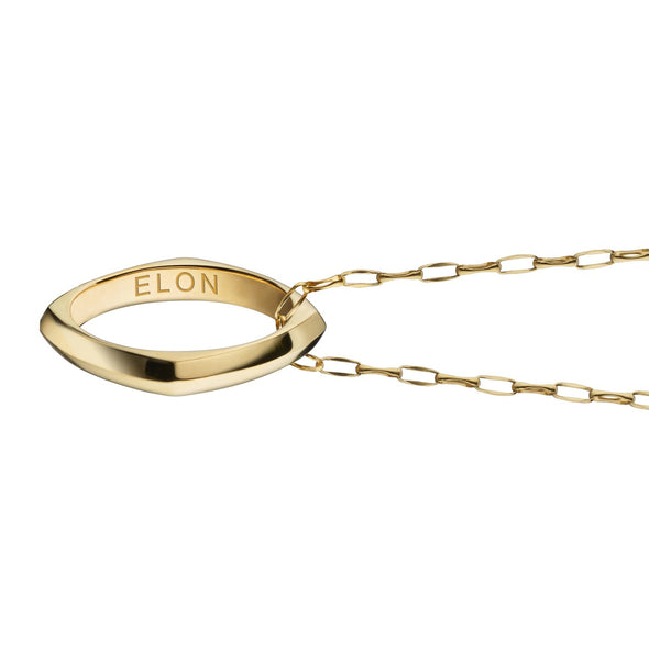 Elon Monica Rich Kosann Poesy Ring Necklace in Gold Shot #3