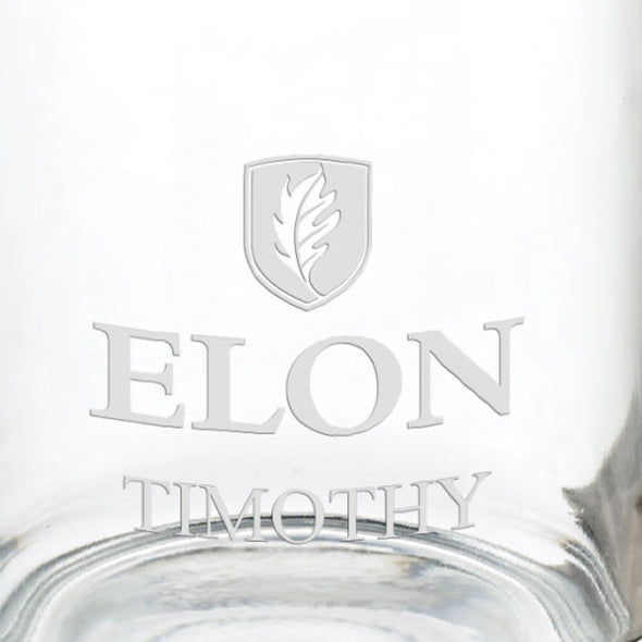 Elon University 13 oz Glass Coffee Mug Shot #3