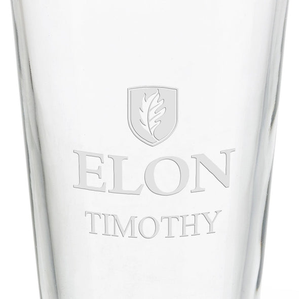 Elon University 16 oz Pint Glass- Set of 2 Shot #3
