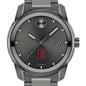Elon University Men's Movado BOLD Gunmetal Grey with Date Window Shot #1
