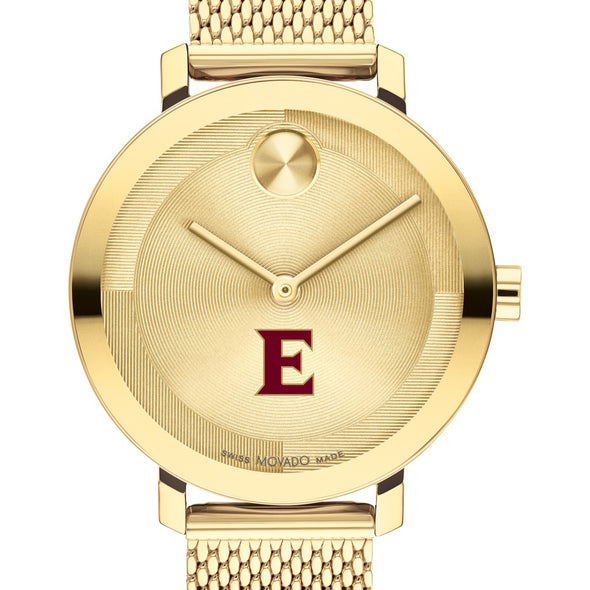 Elon University Women's Movado Bold Gold with Mesh Bracelet Shot #1