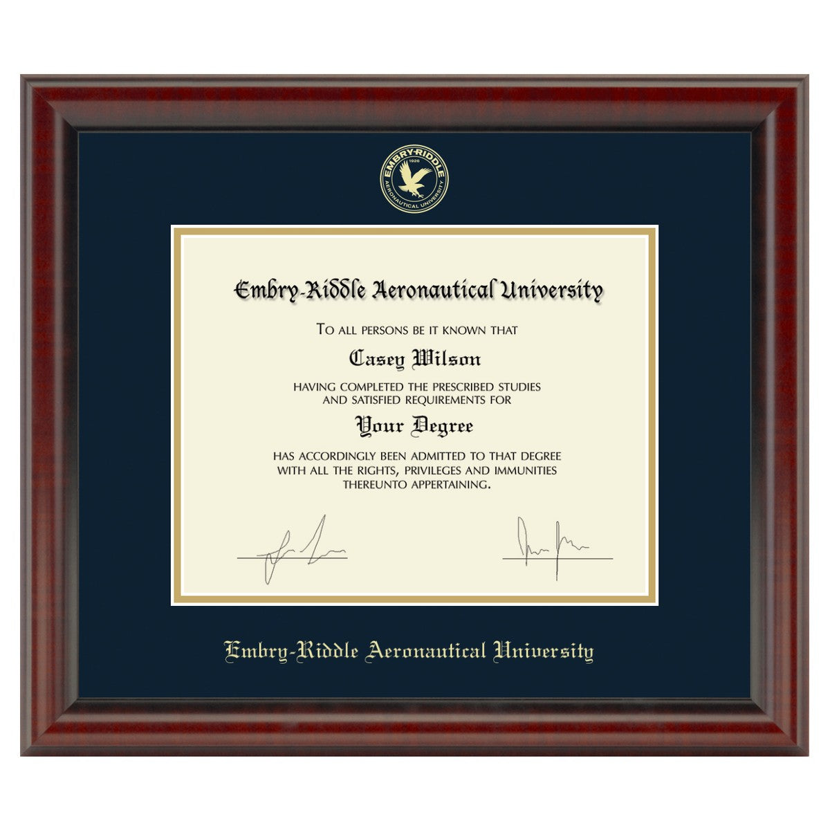 ERAU Diploma Frame - Fidelitas | M.LaHart & Co.