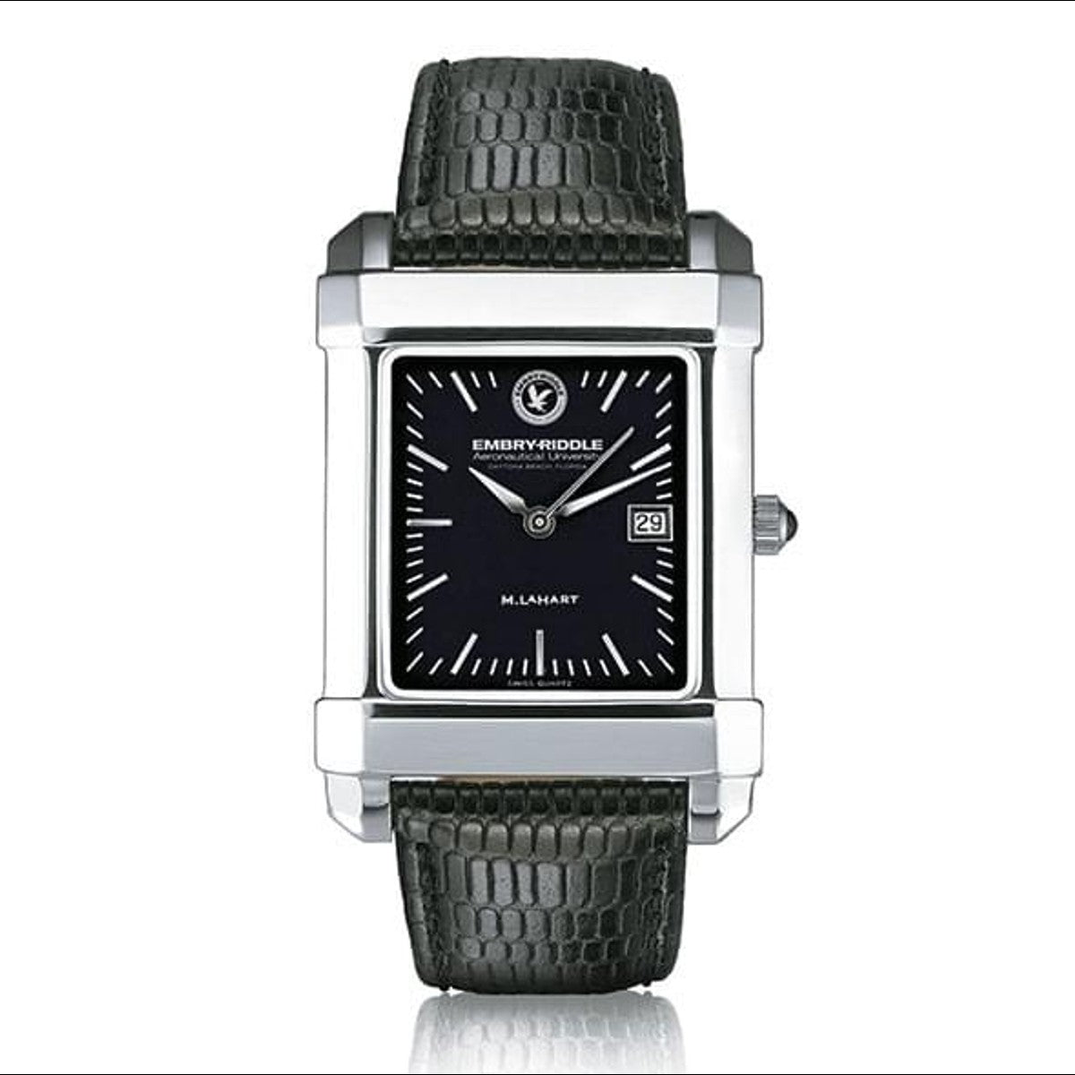 Embry Riddle Watch Embry-Riddle Men's Black Quad with Leather | M.LaHart & Co.
