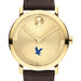 Embry-Riddle Men's Movado BOLD Gold with Chocolate Leather Strap