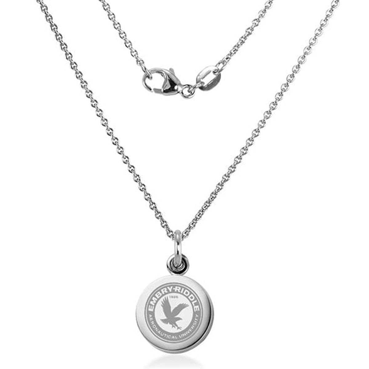 Embry-Riddle Necklace with Charm in Sterling Silver | M.LaHart & Co.