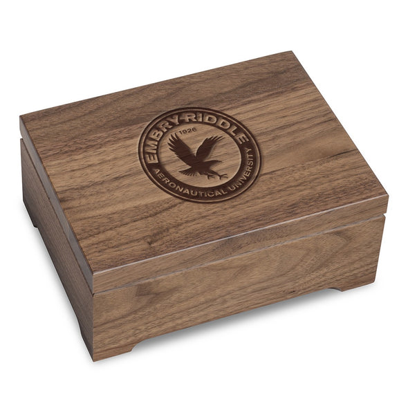 Embry-Riddle Solid Walnut Desk Box Shot #1