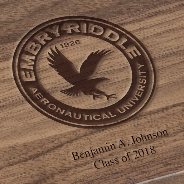 Embry-Riddle Solid Walnut Desk Box Shot #3