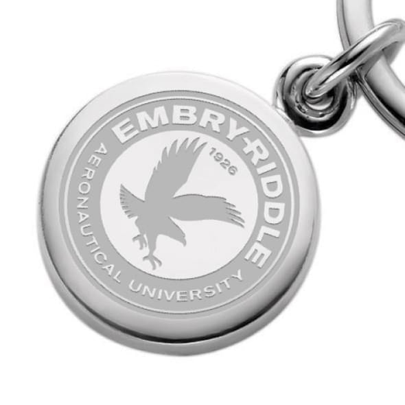 Embry-Riddle Sterling Silver Insignia Key Ring Shot #2