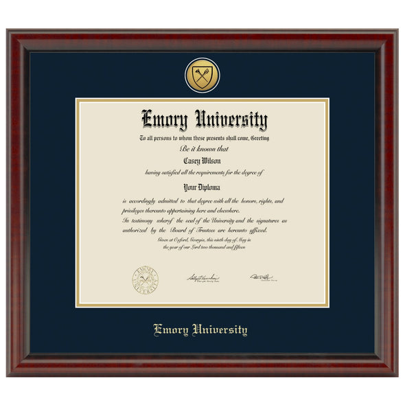 Emory Diploma Frame - Gold Medallion Shot #1